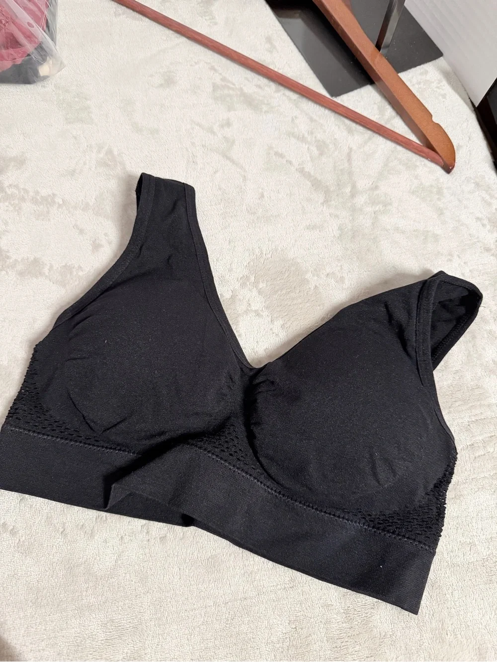 Seamless Wireless Black Bralettes set of (3) with Light Support
